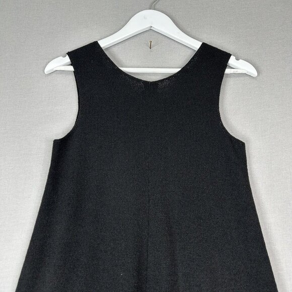 VTG Helen HSU Womens Dress Small Black Knit Midi Sweater Lagenlook Modest Travel - Picture 8 of 9